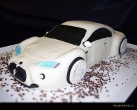 Marcipánový 3D modelovaný dort.